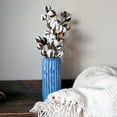 thumbnail image 2 of WHW Indigo Fluted Vase, Artisan Crafted, Shades of Blue, Porcelain, Rustic Modern Style, 9inches, 2 of 7