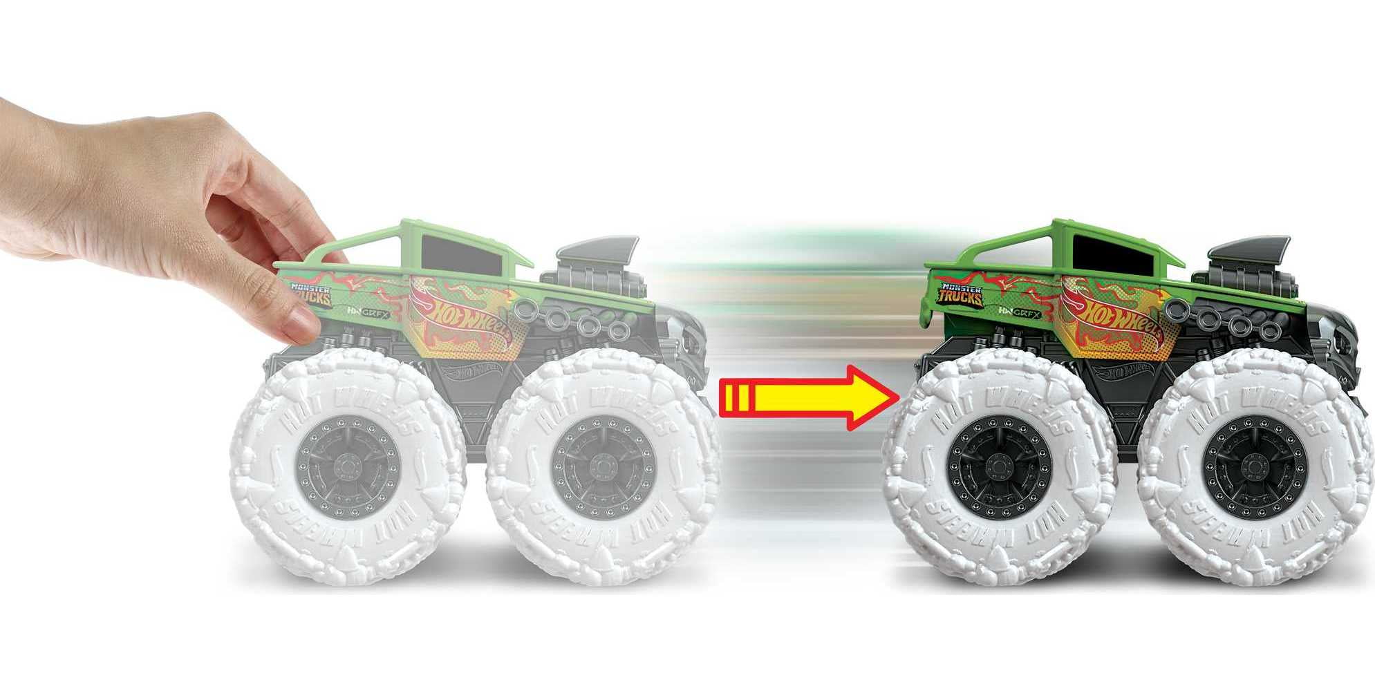 Hot Wheels Monster Trucks Twisted Tredz Vehicles Assortment, HWMT Twisted Tredz Vehicle Ast