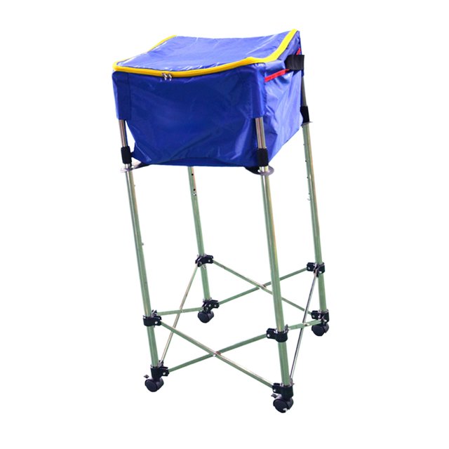 QualitChoice Chariot pour Balles de Tennis Tient 150 Balles de Tennis Amovible Bleu avec Balles Chariot Roues de Tennis Bleu 76-96 cm