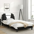 thumbnail image 3 of vidaXL Bed Frame with Headboard Curved Base Bedroom Furniture Faux Leather, 3 of 140