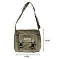 thumbnail image 3 of Bolso Bandolera Bolso de mensajero de nailon japonés, Bolso de hombro impermeable grande pura (verde), 3 of 5