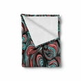 thumbnail image 2 of Art Soft Flannel Fleece Blanket, Absurd Shapes with Dim Colors in a Grunge Inspired Abstract Art Work Watercolor Print, Cozy Plush for Indoor and Outdoor Use, 50" x 60", Multicolor, by Ambesonne, 2 of 6