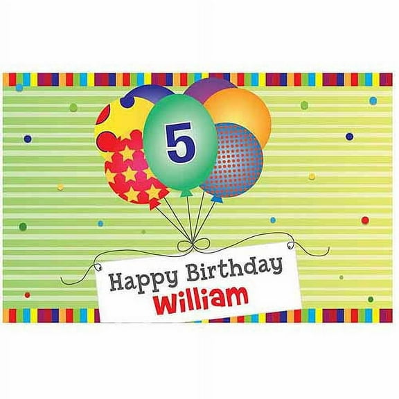 Personalized Green Happy Birthday Placemat