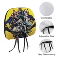 thumbnail image 3 of Boku No Hero Mha Car Headrest Cover 2 Pcs Vehicles Seat Pillow Cover Protector Accessories Decor Auto Front/Rear Seats Head Rest Cover 2 Pcs Universal Fit Most Cars Sedan SUV Van, 3 of 7