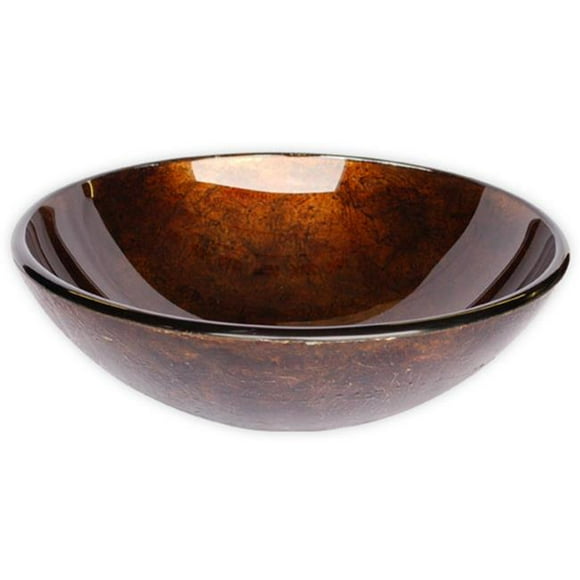 Eden Bath EB-GS09 Red Copper Reflections Glass Vessel Sink