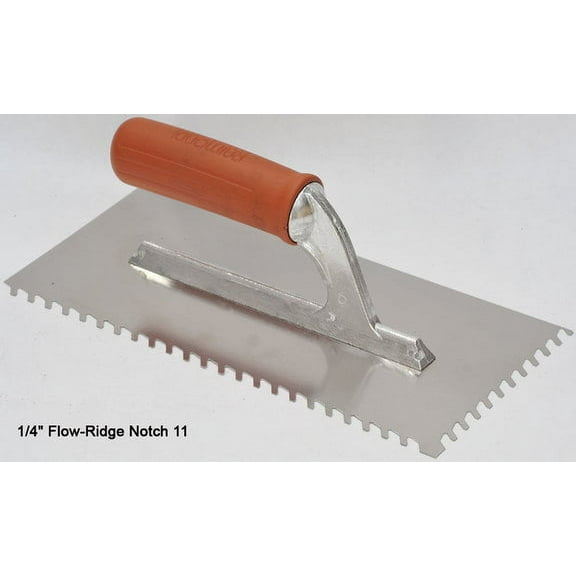 Raimondi Slant Ridge Notched Trowel 1/4" Flow-Ridge Notch 11"
