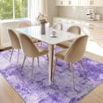 thumbnail image 3 of RELEANY Washable Area Rugs 5'x7' Non-Slip Modern Abstract Soft for Living Room Entryway Bedroom Nursery, Print Pattern, Purple Gray Pink White, 3 of 9