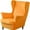Orange, variant on Wing Chair Slipcovers, 2 Piece Stretch Wingback Chair Cover Soft Velvet Armchair Covers with Elastic Bottom for Living Room Bedroom