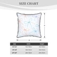 thumbnail image 2 of Velvet Rimmed Pillowcase Is Not Easy To Open Line Deformation Invisible Zipper Opening And Closing Only Pillowcase Does Not Contain Pillow Core Watercolor Thin Rainbow Ribbon Bow Pattern 20"X20", 2 of 8