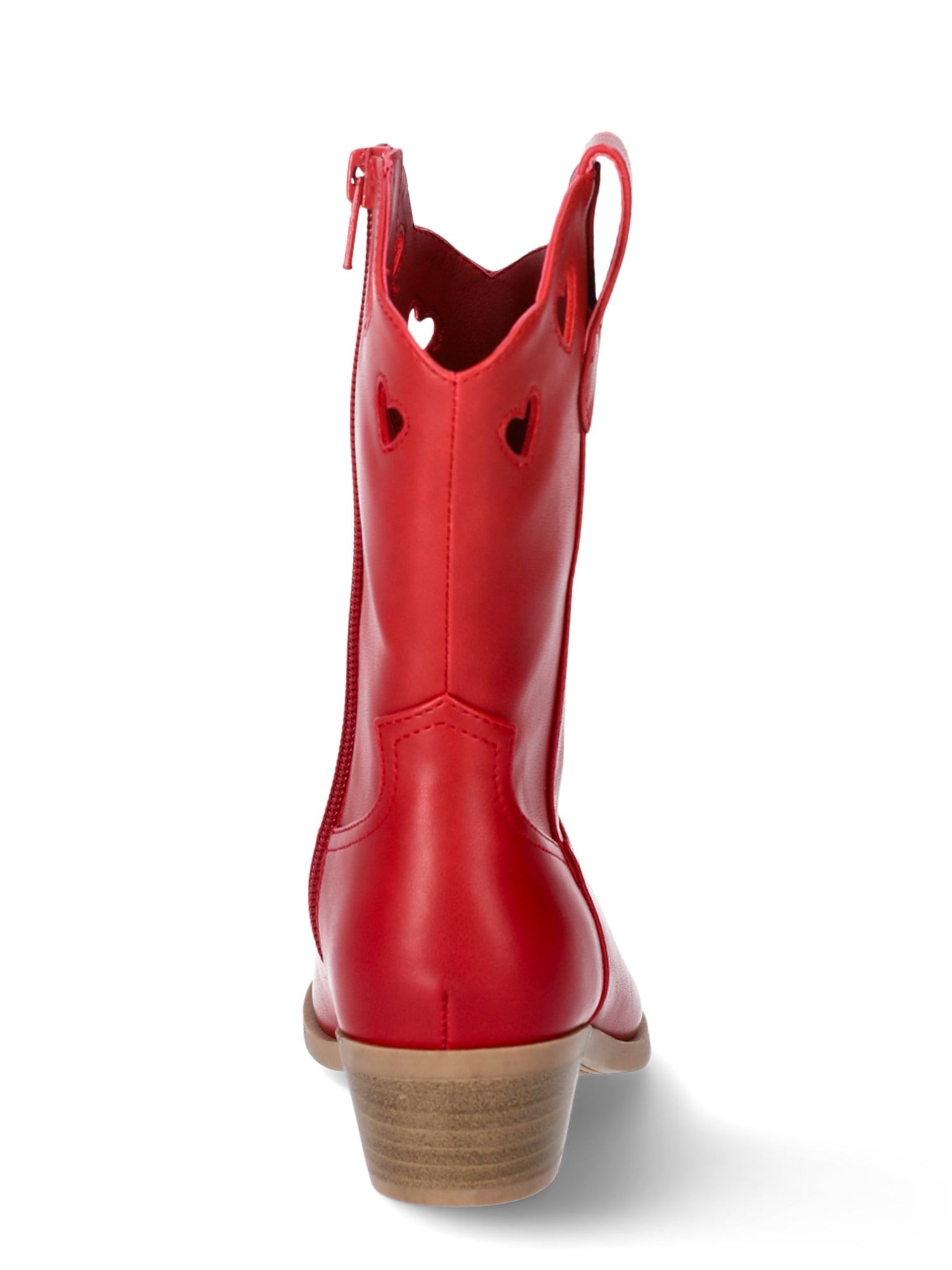 Wonder Nation Toddler & Girls Fashion Metallic Heart Cowgirl Western Boot
