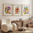 thumbnail image 2 of 3pcs Canvas Poster, No Frame, Modern Art, Picasso Exhibition Wall Art Prints, Beige Abstract Vintage Minimalist Gift, Ideal Gift for Bedroom Living Room Corridor, Wall Art, Wall Decor, Winter Decor,, 2 of 4