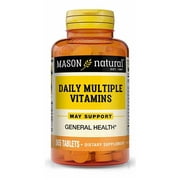 Mason Natural Daily Multiple Vitamins, Vitamins A, C, D3, E, B1, B2, B3, B6, B12, Folate and Calcium for Overall Health, 365 Tablets