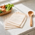 thumbnail image 6 of Cheesecloth Filter Bags, 6.3"x5.12", Cotton Linen Drawstring Bags, 10 Pack, for Straining Broth, Spices, Nut Milk & Cheese White, 6 of 9