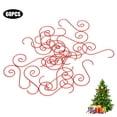 thumbnail image 1 of 60pcs Mini Multi Purpose Metal S Shape Hooks Christmas Tree Holder Decoration(Red ), 1 of 10