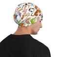 thumbnail image 5 of Xecao Animal Cartoon Style Print Beanie Knitted Hat for Men Women, Winter Fashion Knit Cuffed Caps Unisex, 5 of 7