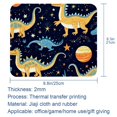 thumbnail image 5 of Starry Dinosaur Printed Desk Mat Mousepad, Non-Slip Rubber Bottom, 8.3x9.8 Inch, Suitable for Office and Gaming, 5 of 6