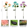 thumbnail image 2 of 2-Pack Solar Hydrangea Pathway Light, IP65 Waterproof Solar Lights Outdoor Decorative, Lights for Walkway Sidewalk Driveway, 2 of 9