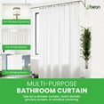 thumbnail image 5 of Cotton 36x74" Stall Shower Curtain - Natural fabric Leakproof curtain for luxury bathroom decor - White, 5 of 9