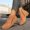 Ginger, variant on Suede Ankle Boots for Women Low Chunky Heel V Cut Cozy Booties with Side Zipper Slip On Elegant Business Casual Dress Boots Vintage Casual Pointed Toe Work Shoes Ginger 41(US-8.5)