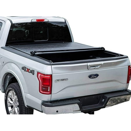 Roll Up Tonneau Truck Bed Cover 5.5ft Roll Tonneau Cover For Ford F-150 2015-2017 Automobile Bed With Light