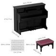thumbnail image 4 of FELTECHELECTR 1 juego de miniadornos, muebles en miniatura, piano y taburete, juguete para niños, decoración del hogar, 4 of 6