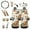 Butterfly Flower, variant on Jeiento Butterfly Car Accessories Sets 14 PCS Car Seat Covers Full Set with Flower Steering Wheel Cover Seatbelt Pads Gear Shift Knob Covers Set Rearview Mirror Cover Coasters Keychains