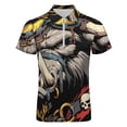 thumbnail image 4 of Psychedelic Pig Head Colorful Men Zipper T-shirt Summer Casual Short Sleeve T-shirt Top, 4 of 7