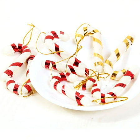 

OUNONA A Set of 24pcs Little Crutches Pendant Christmas Tree Hanging Decorations Xmax Tree Ornaments (Random Color)