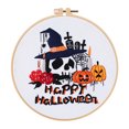thumbnail image 2 of CJiaWei Halloween Present Suitable For Beginners Adults Autumn Halloween Embroidery Handmade Embroidery Beginner Kit With Printed Embroidery Patterns DIY Handmade Embroidery Kit, 2 of 4