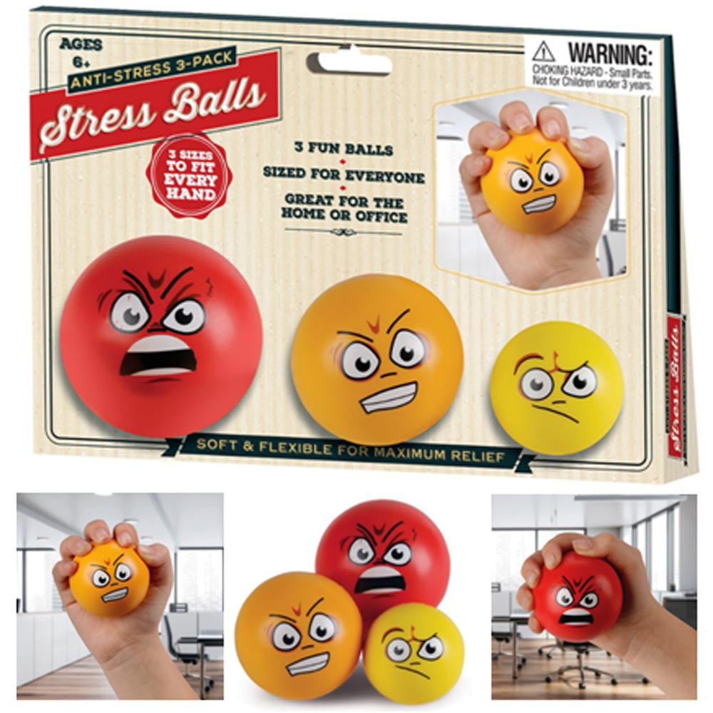 Toys & Games Anger Management Set of 3 Stress Balls Desktop Gift Novelty  Office DA7689899