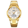 thumbnail image 2 of Reloj de cuarzo unisex con calendario – Reloj de pulsera de acero inoxidable resistente al agua para negocios, para hombres y mujeres, ideal para la oficina, reloj analógico de moda., 2 of 6