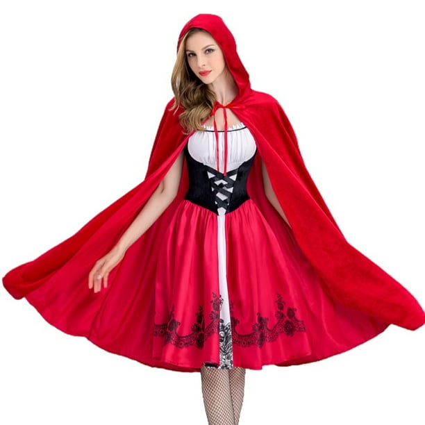 Disfraz de Caperucita Roja para Halloween, disfraz de Navidad para adultos, disfraz de cosplay, disfraz de cosplay