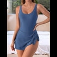 thumbnail image 4 of Traje de Baño de una Pieza para Mujer, con Control de Abdomen y Falda Azul Mar 4XL, 4 of 9
