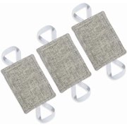 Door Silencer Padded Door Latch Cover, Baby Door Cushion Quiet Closer Door Lock Cover Universal Fit for No More Noise Light Sleeper Baby Nursery - 4 x 3 Inches, Light Grey, Set of 3