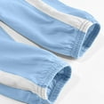 thumbnail image 5 of Hurxie Girls Joggers Cotton Summer Sweatpants Athletic Pants with Elastic Waist Light Blue,6 Year, 5 of 7
