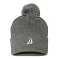 thumbnail image 1 of Embroidered Pom Pom SailBoat, Mainsail and Geneo Sailing Logo-EM-0050-Gray, 1 of 1