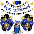 thumbnail image 2 of Feliz Fiesta De Retiro Decoraciones De Despedida Despedida Decoraciones Oro Azul Feliz Jub BANBALLON BANBALLON, 2 of 2