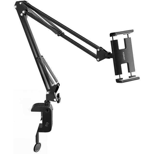 XYCCA Support de Tablette Support de Cellulaire Pince pour Lit Bras Long Paresseux Support de Bureau Compatible avec iPhone 13 12 Pro Max 13 12 Mini, iPad Mini Air Pro, Galaxy Tab, 4-12.9