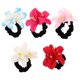 thumbnail image 1 of 5pcs Flower Hair Ties: Elastic Hair Scrunchies - Decorative Ponytail Holders for Thick Curly - Floral Hairstyling Accessories for Girls Women Brides, 1 of 3