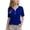 Blue, variant on Lopecy-Sta Girls T-Shirts Button Down Tunic Tops Short Sleeve Solid Blouse Henley V Neck Summer Tees