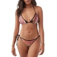 thumbnail image 1 of Fotbe Makeup Brush on Pink Glitter Traje de Baño para Mujer de Dos Piezas – Bikini Sexy de Tirantes Tipo Halter con Diseño Triangular, 1 of 6