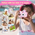 thumbnail image 3 of Envyvip Unicorn Toys Cámara para niños Niñas de 3 a 8 años Cámara digital para niños pequeños Regalos de cumpleaños de Navidad para niñas de 3 4 5 6 7 8 años Linda cámara de video selfie HD 1080P Tarj, 3 of 7