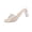 Beige, variant on Black Women'S Sandals Transparent Block Heel Mule With Rhinestone Embellished Pvc Strap Soft Padded Insole Rubber Outsole Open Toe Backless Slip On For Party Date Daily
