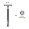 thumbnail image 2 of Rastrillo Mamba Shave Ragnar Vintage Acero Inox Con 5 Navajas de Afeitar plateado Mamba Shave RLMS181P, 2 of 4