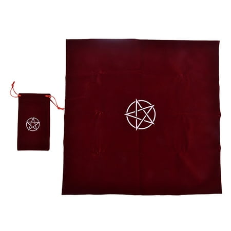 

Party Yeah Pentagram Tarot Tablecloth With Bag Velvet Altar Tarot Cloth Pentacles Mat