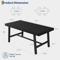 thumbnail image 4 of Industrial Style Rectangular Dining Table 63 x 31.5 Inch, Metal Legs Table for 4-6 People, Dining Room and Home Office Dual Use, Easy Assembly, 4 of 8