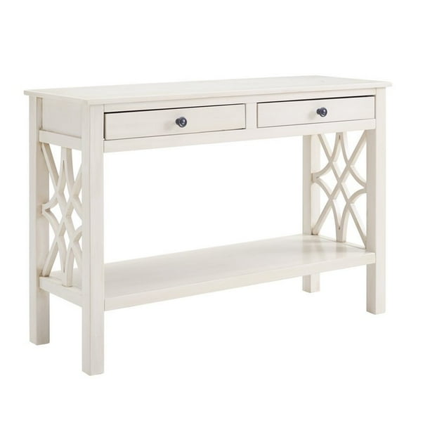 Riverbay Furniture Console Table in Off White