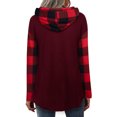 thumbnail image 1 of Splicing Sweatshirt, Pullover Women Top Hooded Polyester Fiber  For Autumn Outfit, 1 of 6