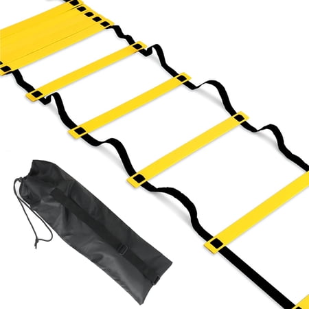 BTIZTLLA Agility Ladder Speed Training Set 24 Rung 40ft Exercise Ladders with Ground Stakes for Soccer Football Boxing Footwork Sports Fitness Training Ladder with Carry Bag