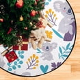 thumbnail image 5 of GZHJMY Koala Christmas Tree Mat, Round Christmas Tree Stand Mat Decoration for Holiday Party Home Christmas Day Ornaments Floor Door, 28.3", 5 of 6
